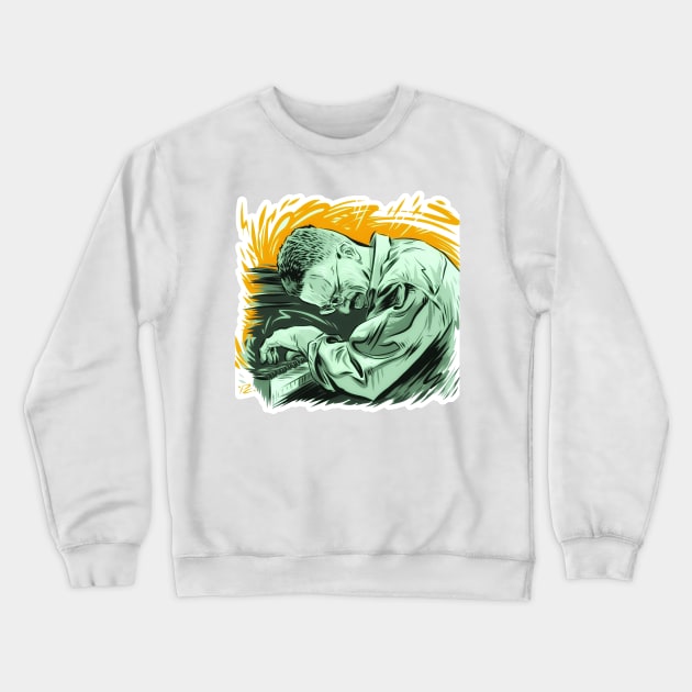 Keith Jarrett - An illustration by Paul Cemmick Crewneck Sweatshirt by PLAYDIGITAL2020